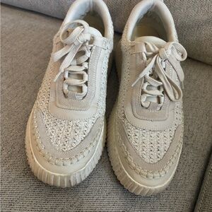 Cream Woven Sneakers